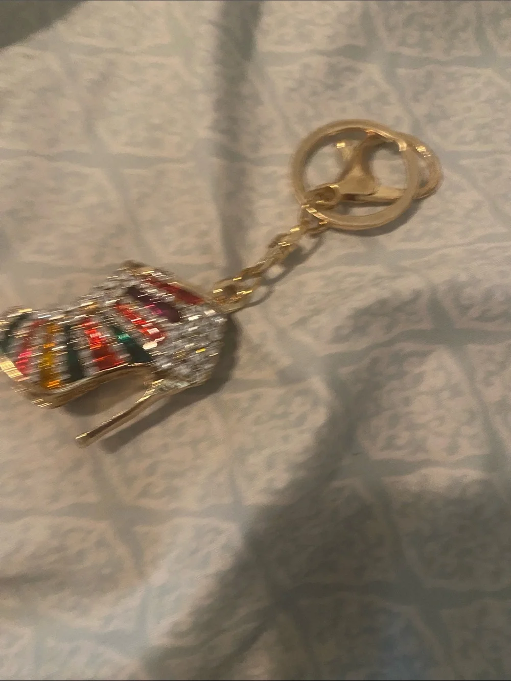 Rhinestone heel keychain